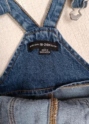 Сарафан джинсовий і блуза shein з комірцем 1/2 роки5 фото
