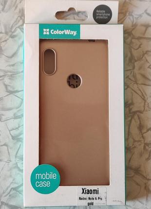 Чохол colorway xiaomi redmi note 6 pro plastic gold1 фото