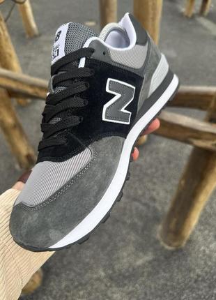 Кроссовки new balance 574 (темно-серые)3 фото