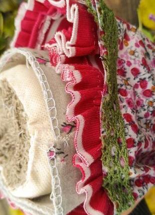 Текстильная кукла-игрушка в по-весеннему цветущем сарафане: интерьерный декор или эко игрушка7 фото