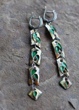 Сережки "верба" з 4х частин