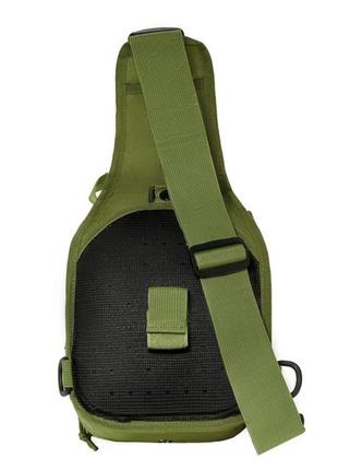 Тактична сумка через плече листоподібний листонош на груди польова для додаткових речей, колір: хакі2 фото