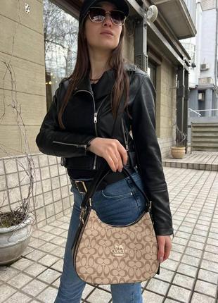Жіноча сумка з еко-шкіри coach коач молодіжна, брендова сумка-клатч маленька через плече7 фото