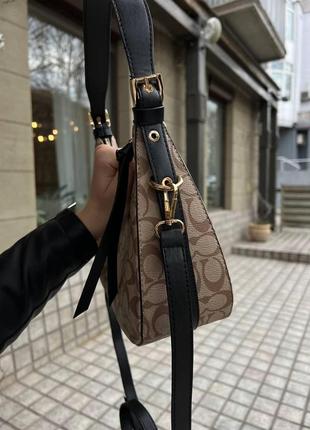 Жіноча сумка з еко-шкіри coach коач молодіжна, брендова сумка-клатч маленька через плече4 фото