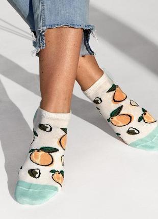 Комплект з 2-х пар жіночих шкарпеток слід «апельсин+лимон»