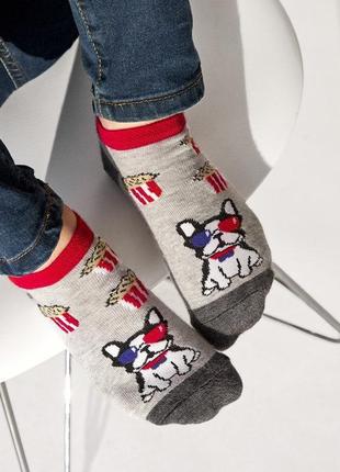 Комплект з 3-х пар дитячих шкарпеток «бульдог попкорн» розмір 20-221 фото
