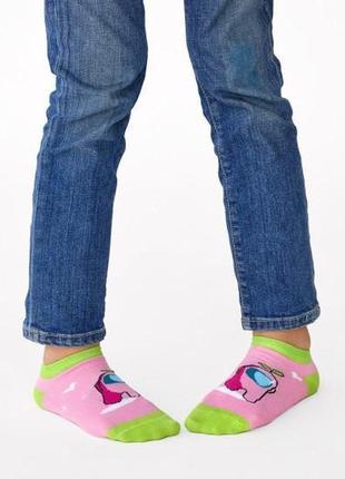 Дитячі шкарпетки сліди амонг рожевий1 фото