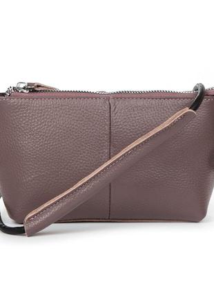 Клатч чежнский кожаный маленькая сумочка через плече alex rai 6003 purple