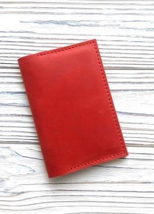 Обкладинка на паспорт червона, подарунки для дівчини, подарунки для жінок на день народження від kozhemyaka2 фото
