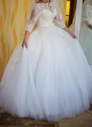 Недорого пишна весільна сукня ( свадебное платье + подарок) + подарунок срочно дешевое платье4 фото