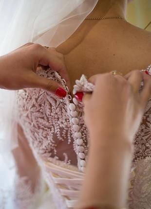 Недорого пишна весільна сукня ( свадебное платье + подарок) + подарунок срочно дешевое платье5 фото