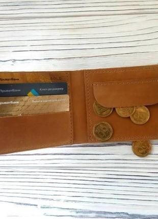Маленький кошелёк на кнопке, кожаные кошельки ручной работы, кожаные женские кошельки от kozhemyaka2 фото
