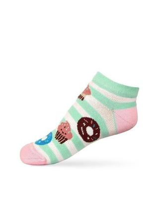 Дитячі шкарпетки в довжині слід «пончики сітка». розмір 18-20. м'ятний колір3 фото