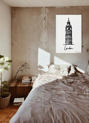 Интерьерная абстрактная настенная арт картина панно на холсте manific decor "london / лондон"3 фото