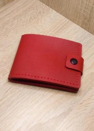 Оригинальний шкіряний гаманець червоний флотар.1 фото