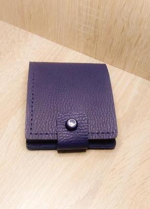 Оригінальний шкіряний гаманець синій.2 фото