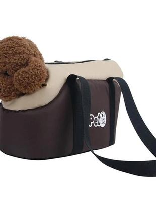 Сумка переноска для собак тканинна з принтом