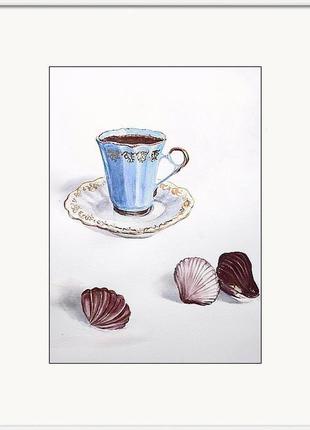 Иллюстрация "кофе и бельгийский шоколад"1 фото