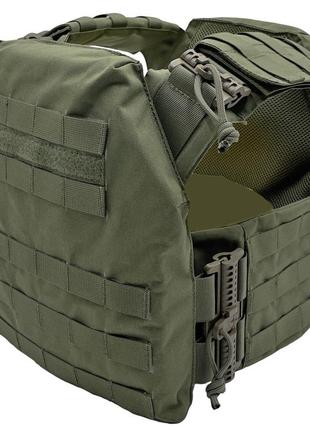 Плитоноска plate carrier зі швидким скиданням cordura 600 d олива (olive) melgo1 фото