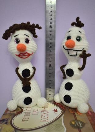 Снеговик олаф (olaf) мягкая игрушка вязаная крючком (amigurumi)5 фото