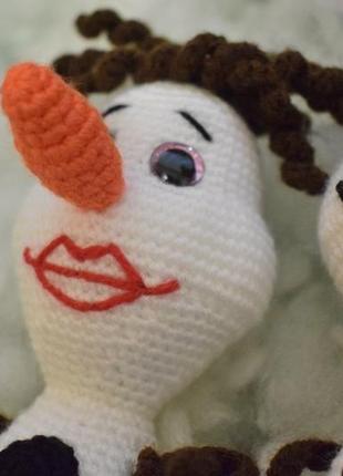 Сьюзи (подружка для олафа) мягкая игрушка вязаная крючком (amigurumi)3 фото