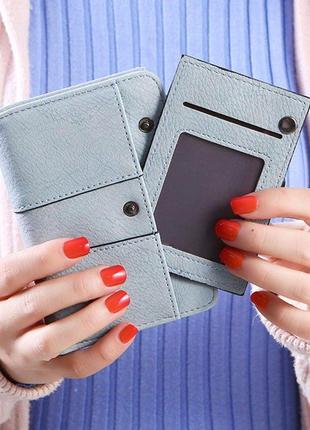 Маленький складаний гаманець жіночий м'ятний2 фото