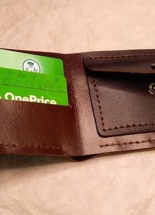 Лаковий стильний шкіряний гаманець.3 фото