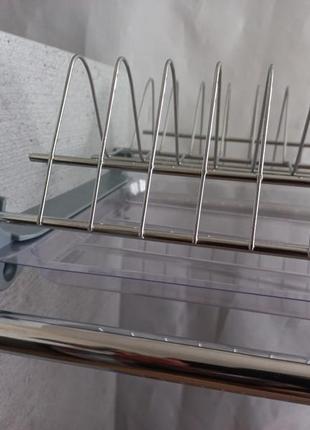 Настільна сушка для посуду на стіл (хромована 46 см) моноліт9 фото
