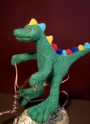 Дракон  подарунок рік дракона валяні іграшки зелений ящур