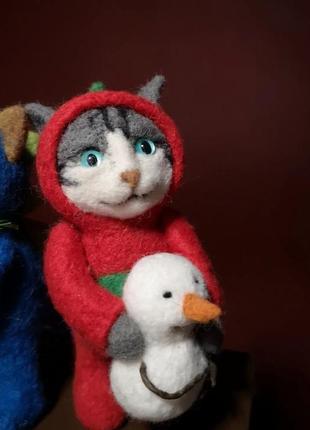 Дракончик валяна іграшка котик подарунок на новий рік4 фото