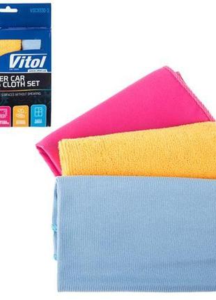 Набор тряпок микрофибра vitol vsc3030-3