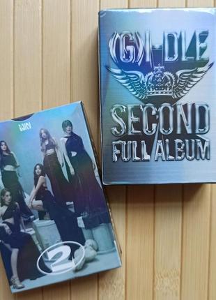 Ломо карти lomo cards джи айдл (g)i-dle super lady 55 карток (сірі)