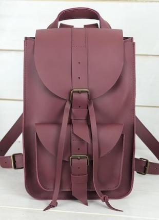 Женский кожаный рюкзак "флоренция", кожа grand, цвет бордо2 фото