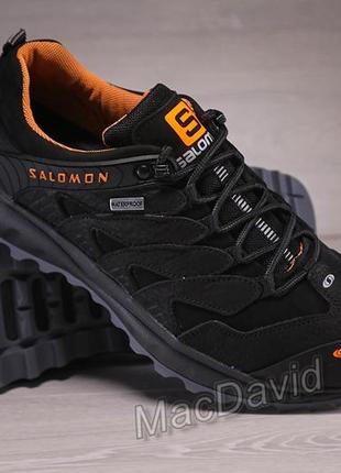 Кожаные кроссовки salomon Pulse dragon skin black10 фото