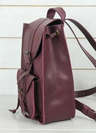 Женский кожаный рюкзак "флоренция", кожа итальянский краст, цвет бордо4 фото