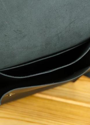 Мужская кожаная сумка "кевин", кожа итальянский краст, цвет черный6 фото