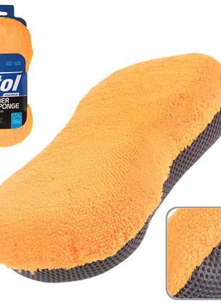 Губка для мойки авто микрофибра 24х11 см vitol vsc-1555