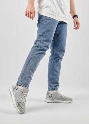 Мужские белые кроссовки adidas nite jogger gray  / мужские весна-лето кроссовки adidas серые3 фото