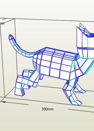 Paperkhan набор для создания 3d фигур кошка кот котенок оригами паперкрафт фигура развивающий набор антистресс