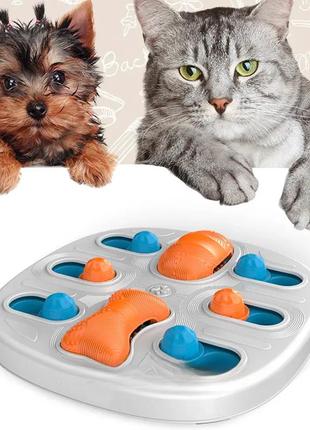 Інтерактивний диспенсер для їжі. іграшка для собак з кормом. миска-головоломка1 фото