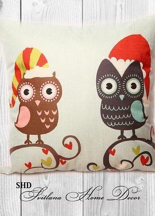 Декоративна чохол для святкового декору колекції "сови"