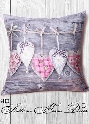 Декоративний чохол для декоративної подушки "сердечко"