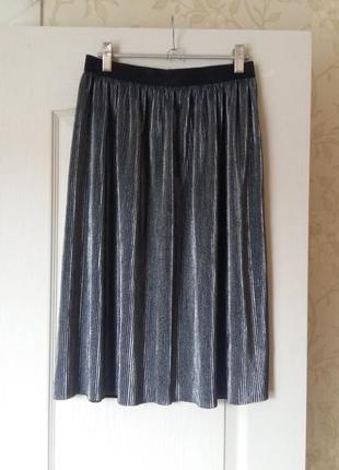 Праздничная юбка плиссе длина миди на девочку 13-14 лет италия1 фото