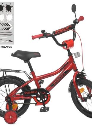 Велосипед дитячий prof1 y14311 14 дюймів, червоний2 фото