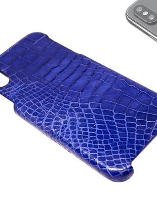 Чехол из настоящей кожи крокодила для iphone xs max.2 фото