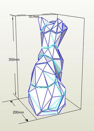 Paperkhan набір для створення 3d фігур кішка кіт кошеня пазл орігамі паперкрафт  полігональна набір подарок сувенір антистрес3 фото