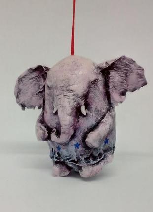 Фиолетовый слон игрушка елочная2 фото