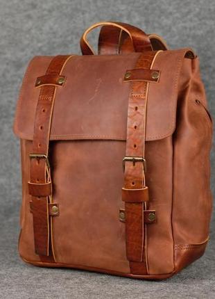 Чоловічий рюкзак hankle h1 |13202| коньяк + коньяк