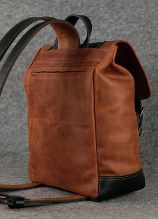 Мужской рюкзак hankle h1 |13203| коньяк + черный3 фото