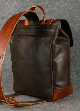 Чоловічий рюкзак hankle h1 |13209| шоколад + коньяк2 фото